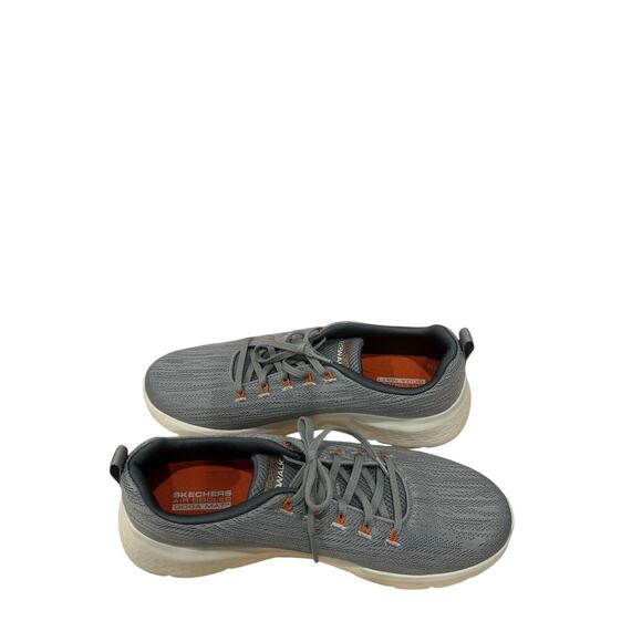 Skechers mens shoes size 11.5 Go Walk Flex -Quota Grey/ Orange - Picture 3 of 7
